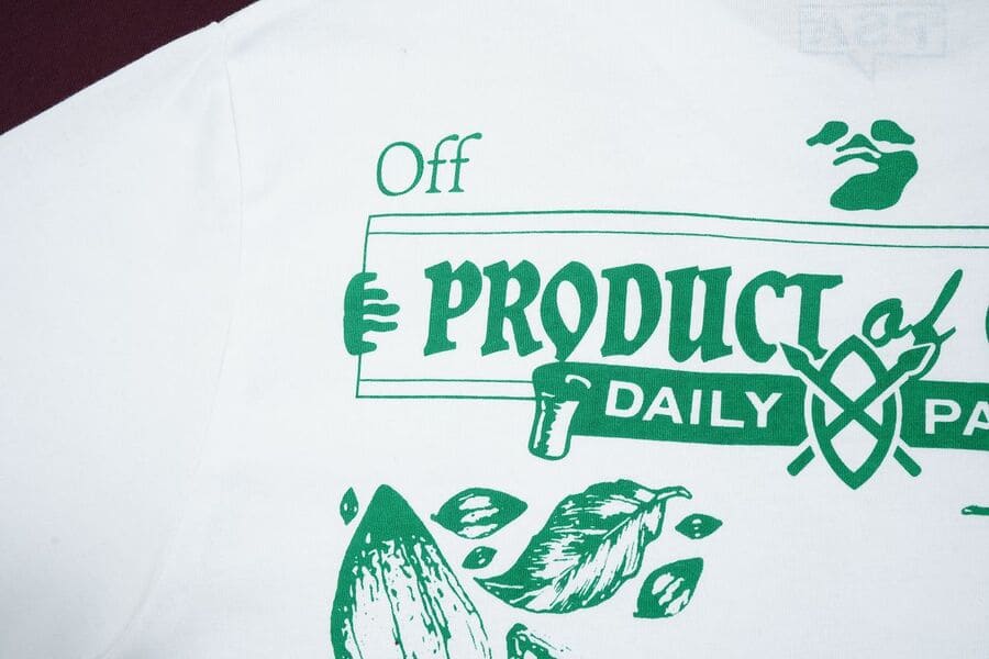 Playera Off-White x Daily Paper x Surf Ghana White