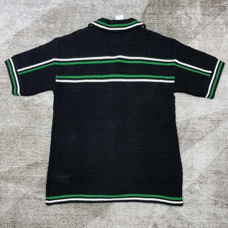 Conjunto Casablanca Crochê Negro y Verde