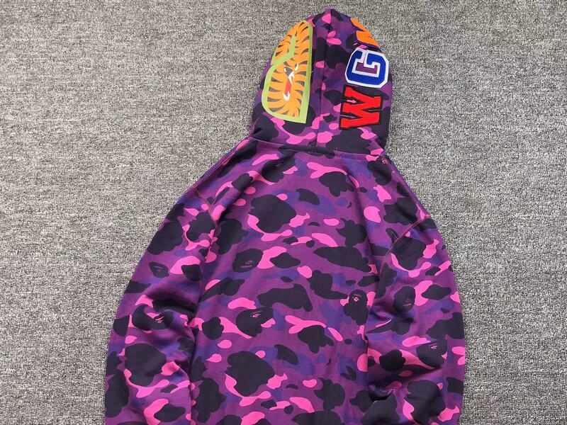 Moletom Bape Shark ABC Camo Morado