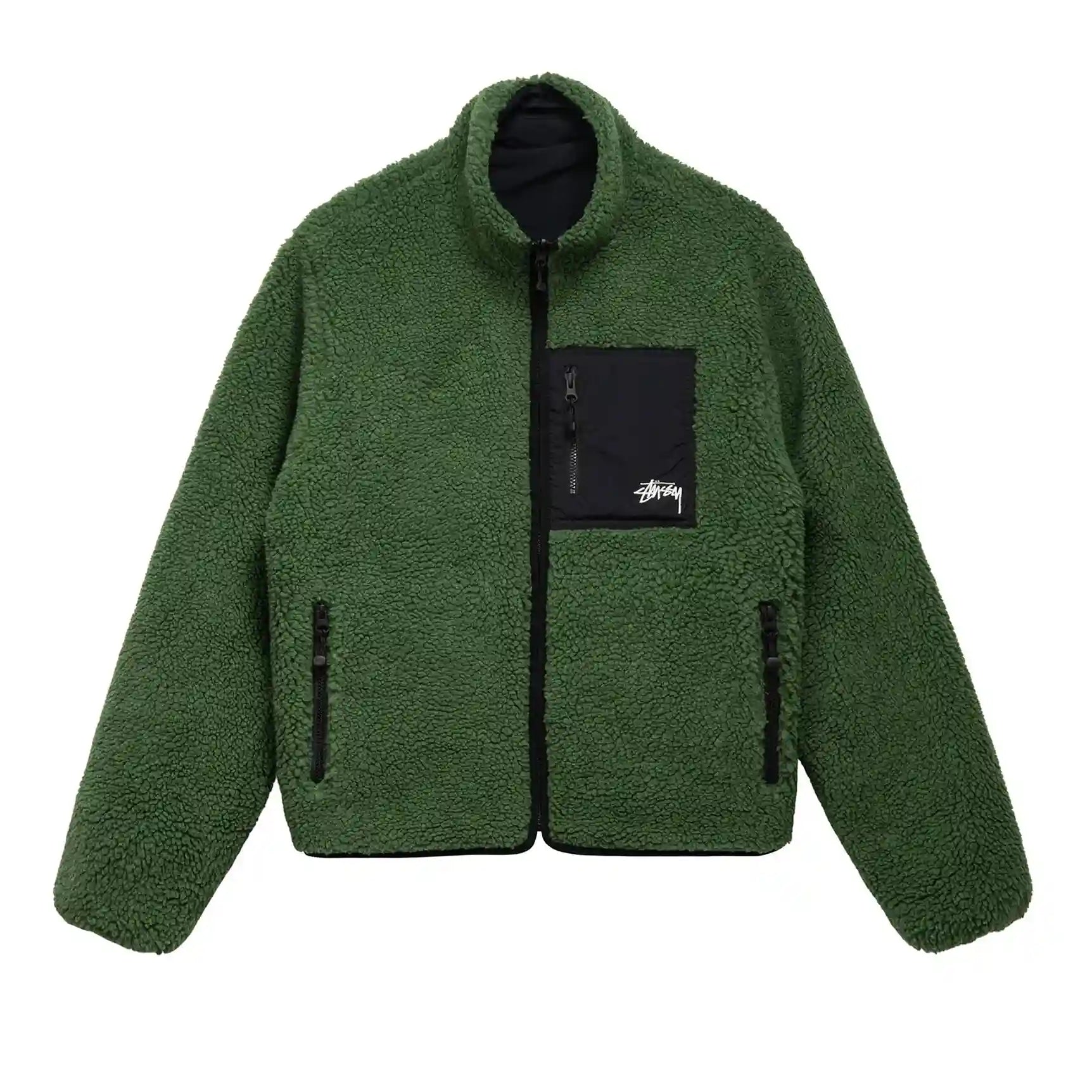 Chamarra Stussy 8 Ball Sherpa Dupla Face