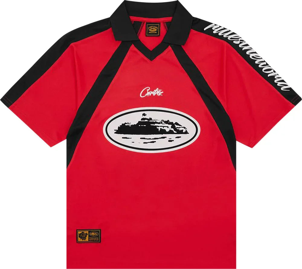 Playera Corteiz Alcatraz Football Vermelha