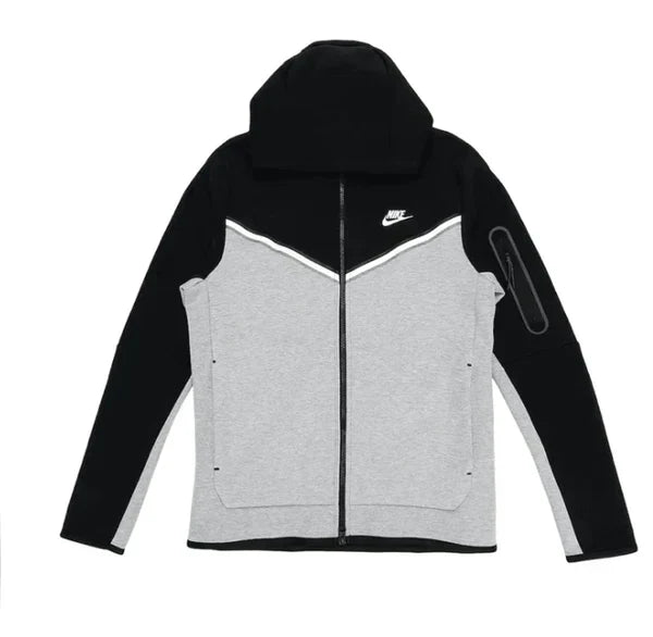 Chamarra Nike Tech Fleece Preta y Gris