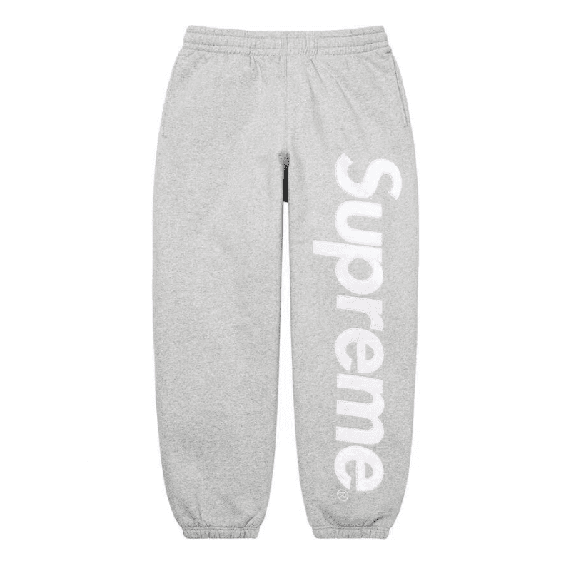 Pantalón Supreme Satin Appliqué Gris