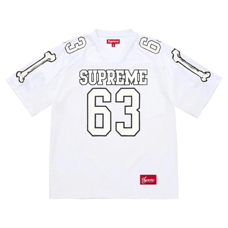 Playera Supreme Jersey Bones Football White