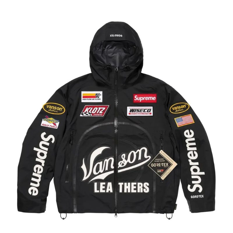 Chamarra Supreme x Vanson GORE-TEX Shell Black