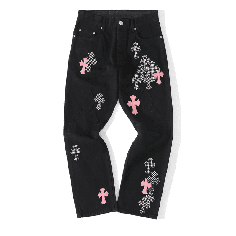 Pantalón Chrome Hearts Jeans Cross Patch Fleurknee