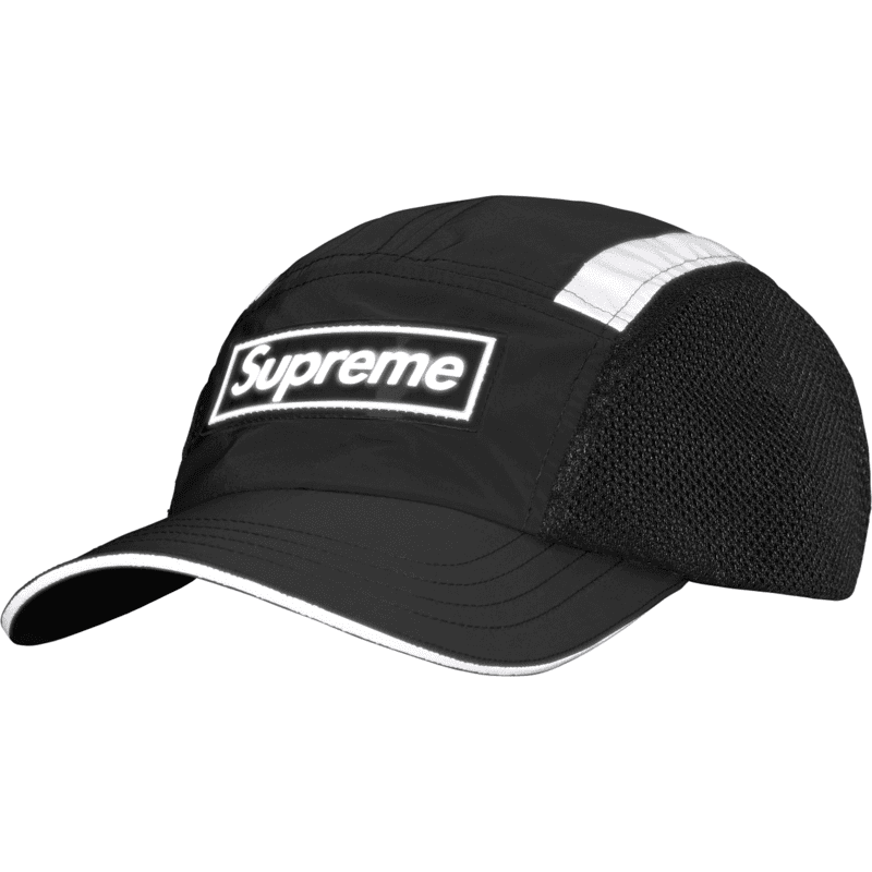 Gorra Supreme Side Mesh Camp Cap Negro (Reflective)