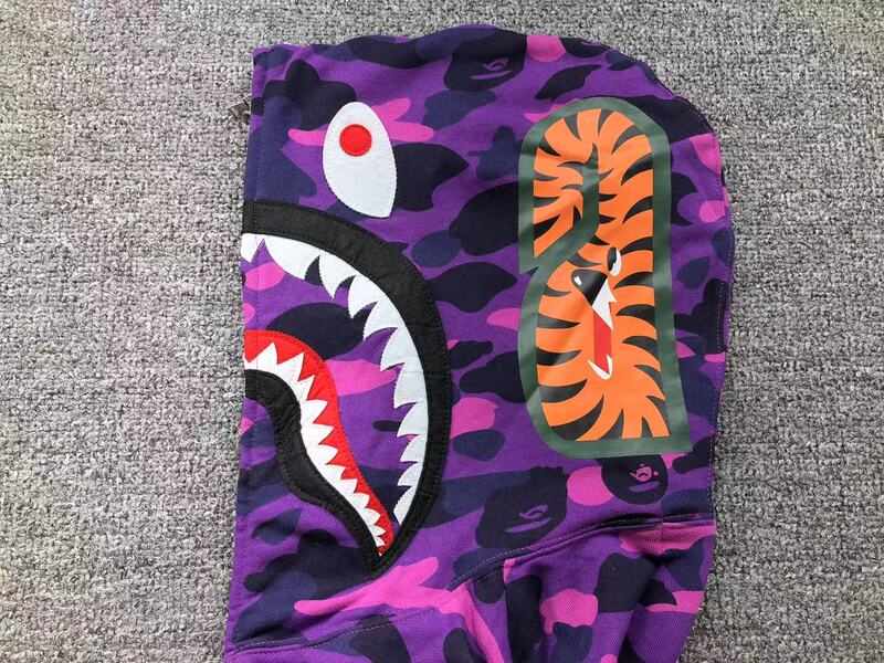 Moletom Bape Shark ABC Camo Morado