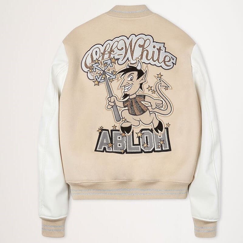 Chamarra Varsity Off-White x AC Milan