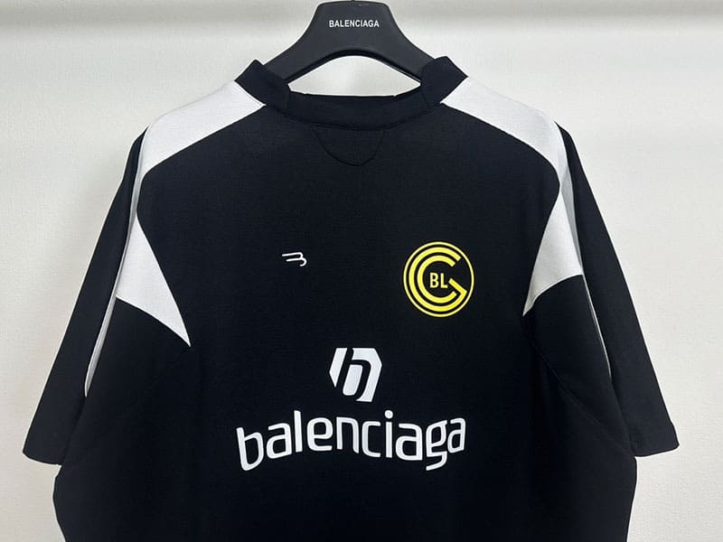 Playera Balenciaga Soccer T-Shirt 'BlackWhite'