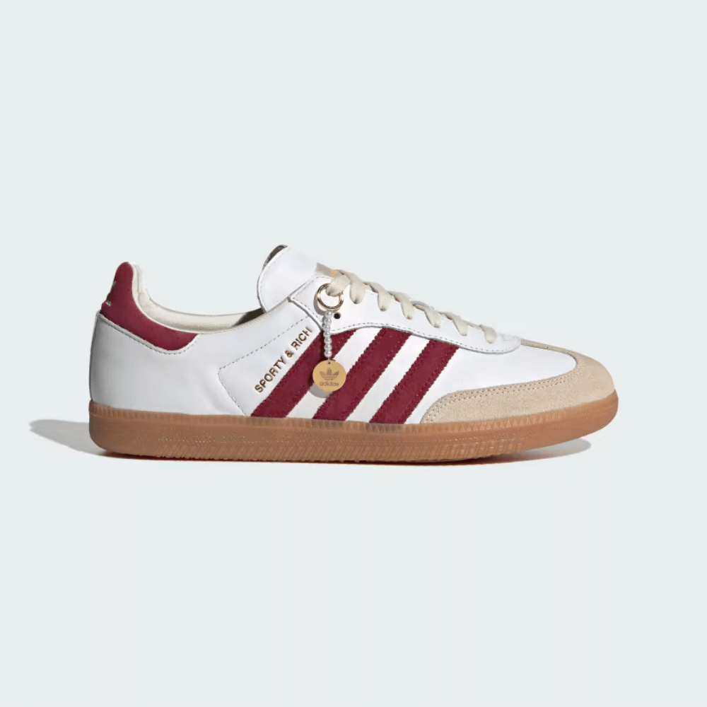 SAMBA Sporty Rich x adidas Samba OG Collegiate Burgundy–Cómodo
