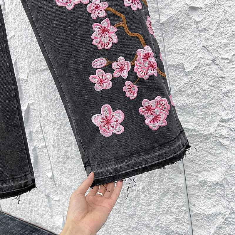 Pantalón Purple Pink Flowers Jeans