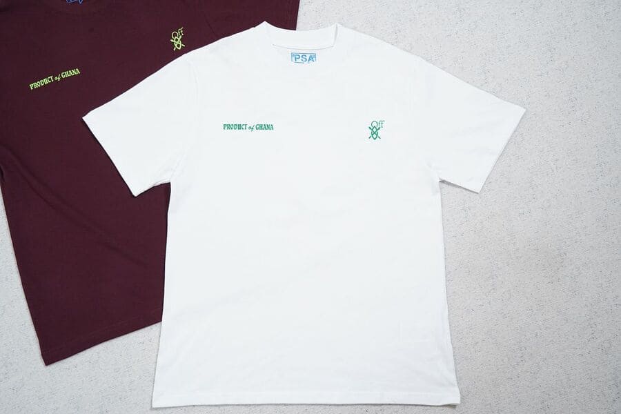 Playera Off-White x Daily Paper x Surf Ghana White