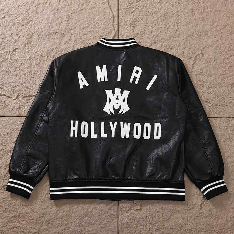 Chamarra Amiri MA Hollywood bomber Leather Black