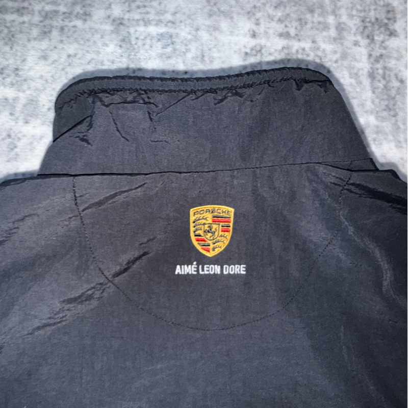 Chamarra Aimé Leon Dore x Porsche Nylon Track Black