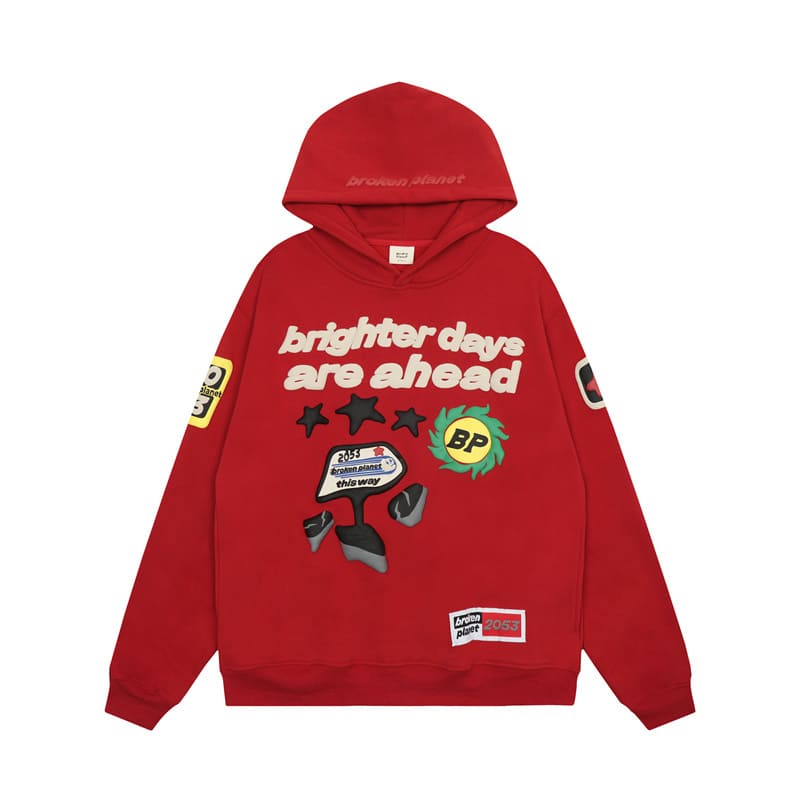 Moletom Broken Planet Brighter Days Are Ahead Ruby Red