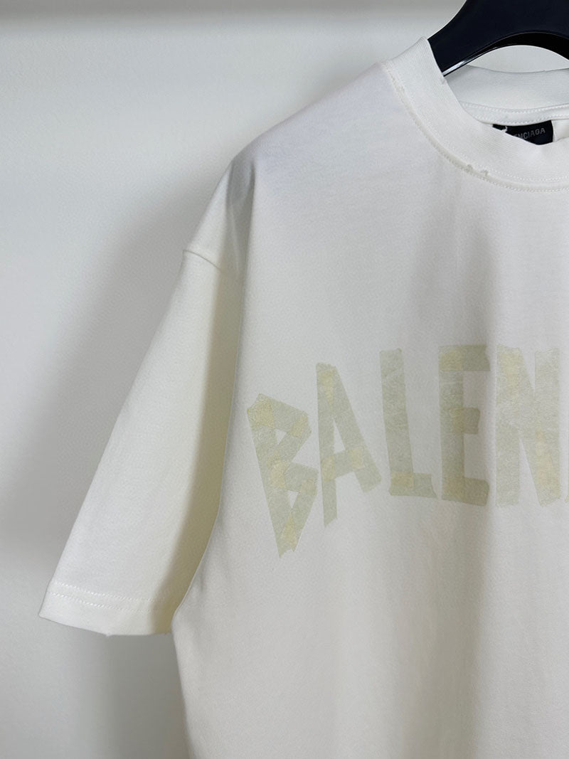 Playera Balenciaga Tape Type Blanco