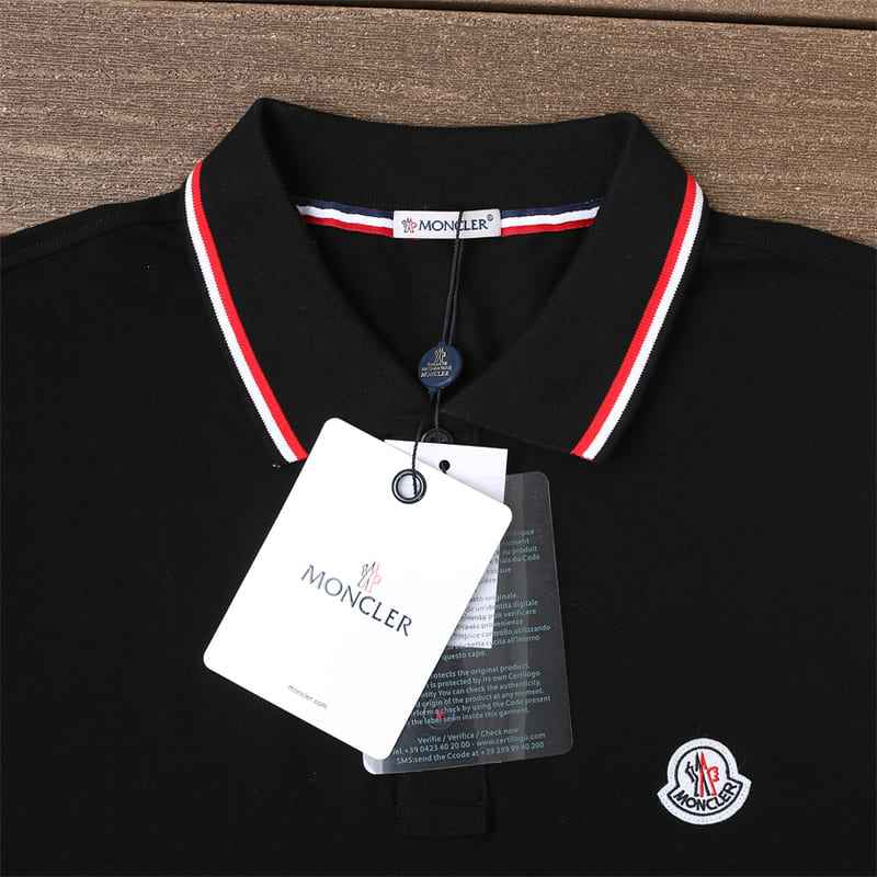 Playera Moncler Rib Polo Preta