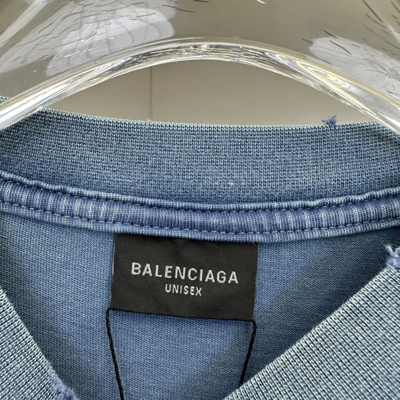 Playera Balenciaga Tape Type Azul