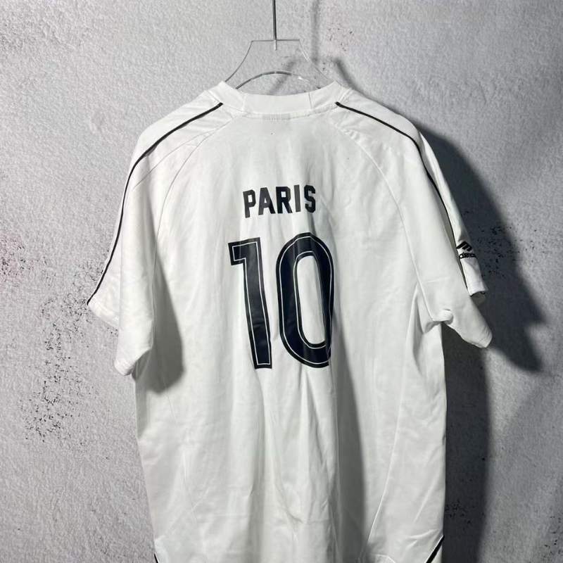 Playera Balenciaga Paris #10 Soccer Jersey Oversized White