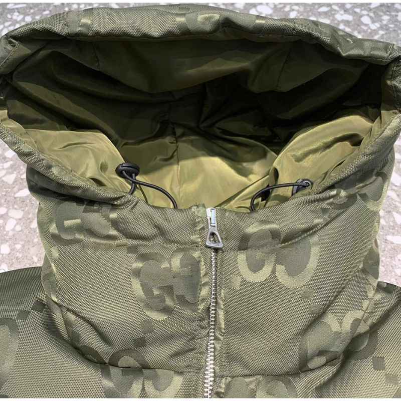 Chamarra Gucci GG Canvas Jumbo Puffer Verde