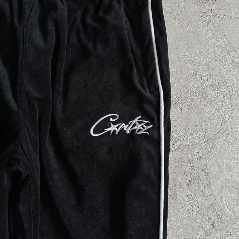 Conjunto Corteiz Veludo Negro