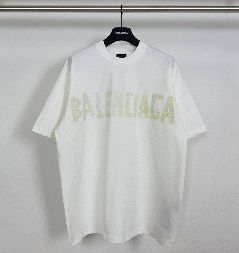 Playera Balenciaga Tape Type Blanco