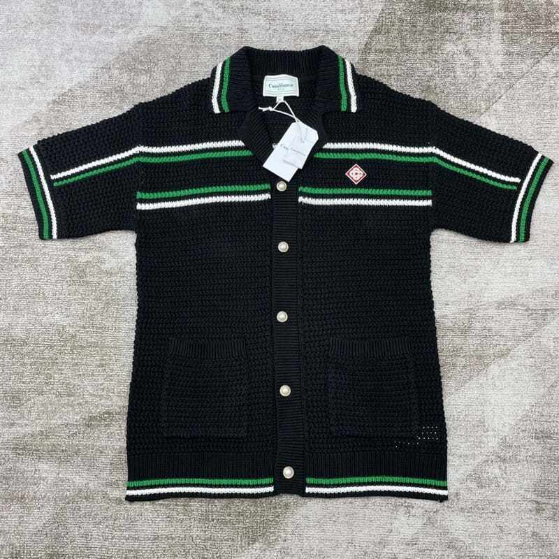 Conjunto Casablanca Crochê Negro y Verde