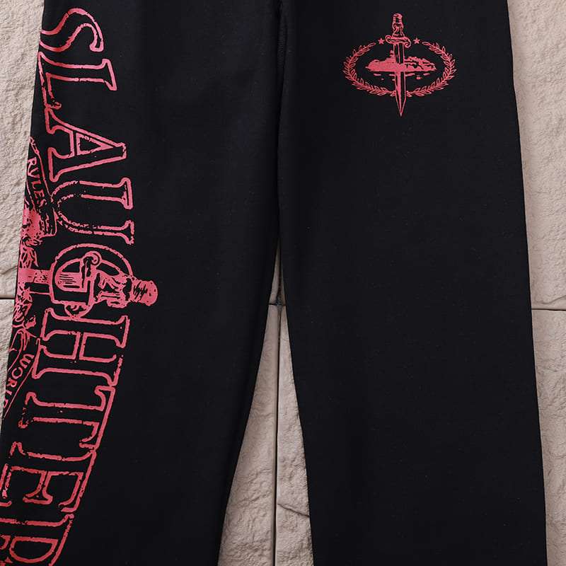Pantalón Corteiz x 21 Savage Slaughter Gang Preta