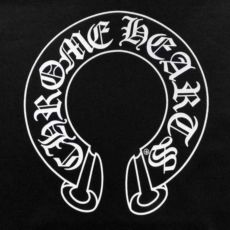 Moletom Chrome Hearts Horseshoe Floral Negro