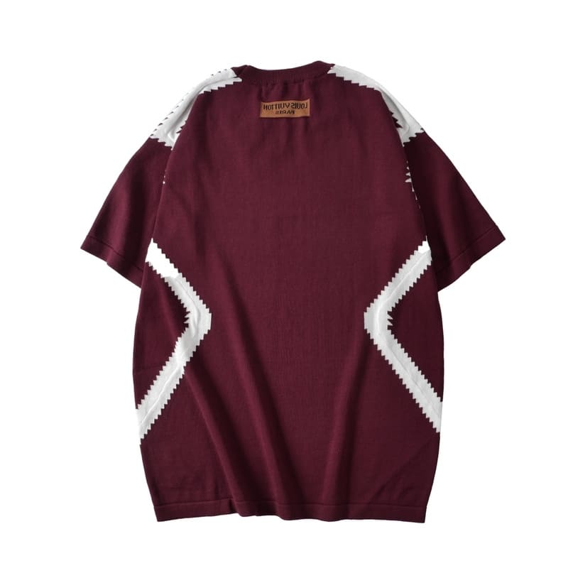 Playera Louis Vuitton Short-Sleeved Cotton Intarsia Crewneck
