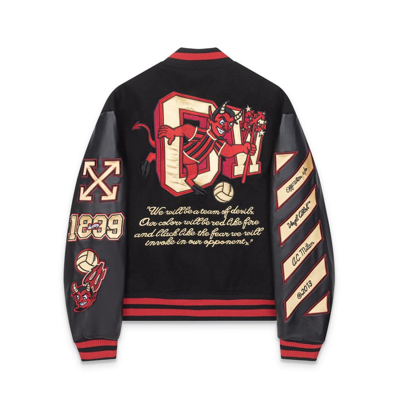 Chamarra Off-White x AC Milan Black Red