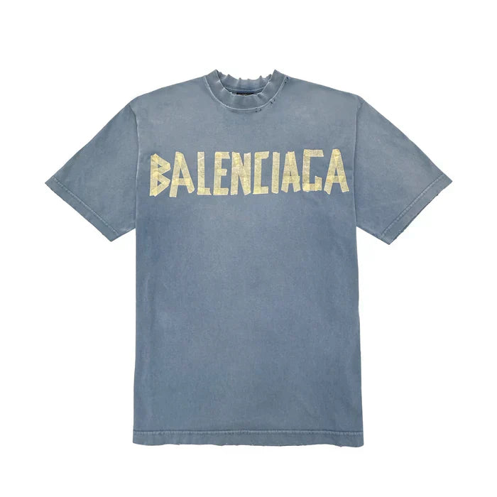 Playera Balenciaga Tape Type Azul