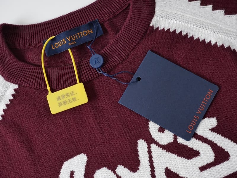 Playera Louis Vuitton Short-Sleeved Cotton Intarsia Crewneck