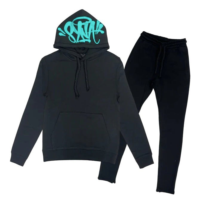 Conjunto Synaworld Logo Negro/Azul