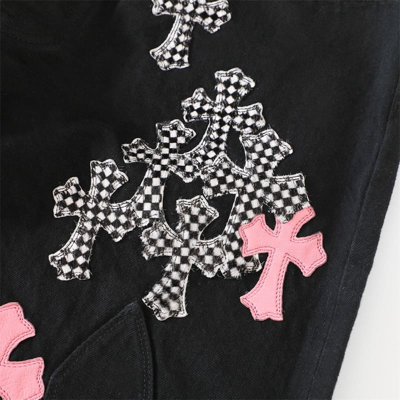 Pantalón Chrome Hearts Jeans Cross Patch Fleurknee