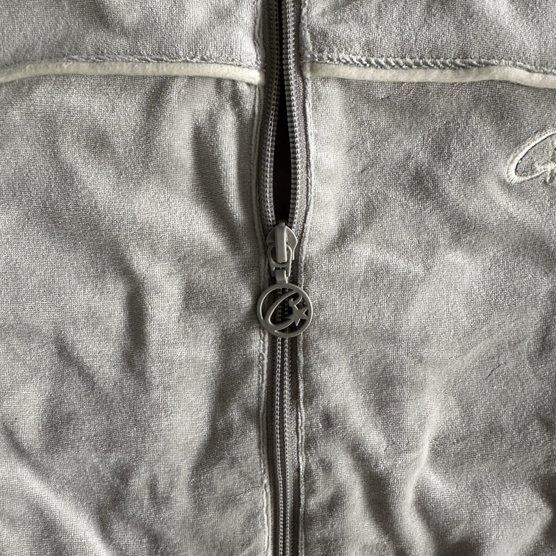 Conjunto Corteiz Veludo Gris
