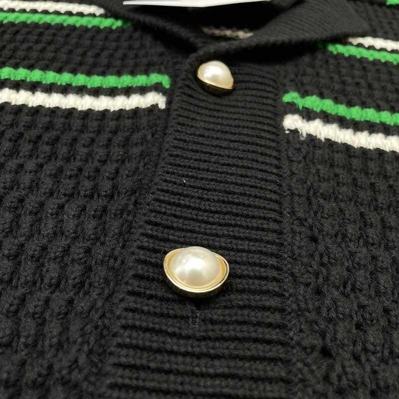 Conjunto Casablanca Crochê Negro y Verde