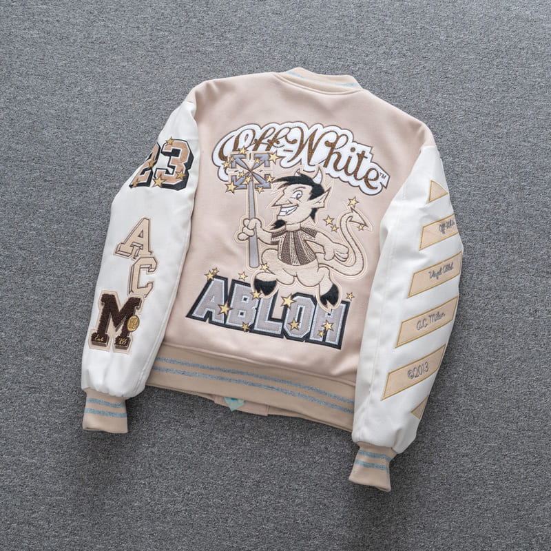 Chamarra Varsity Off-White x AC Milan