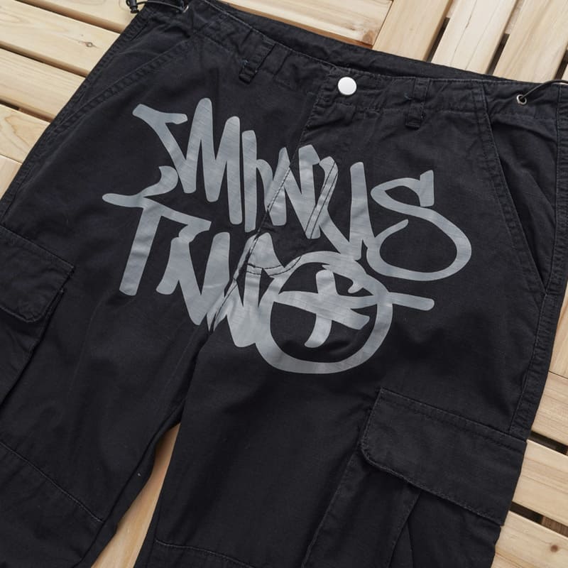 Pantalón Minus Two Cargo Negro/Gris