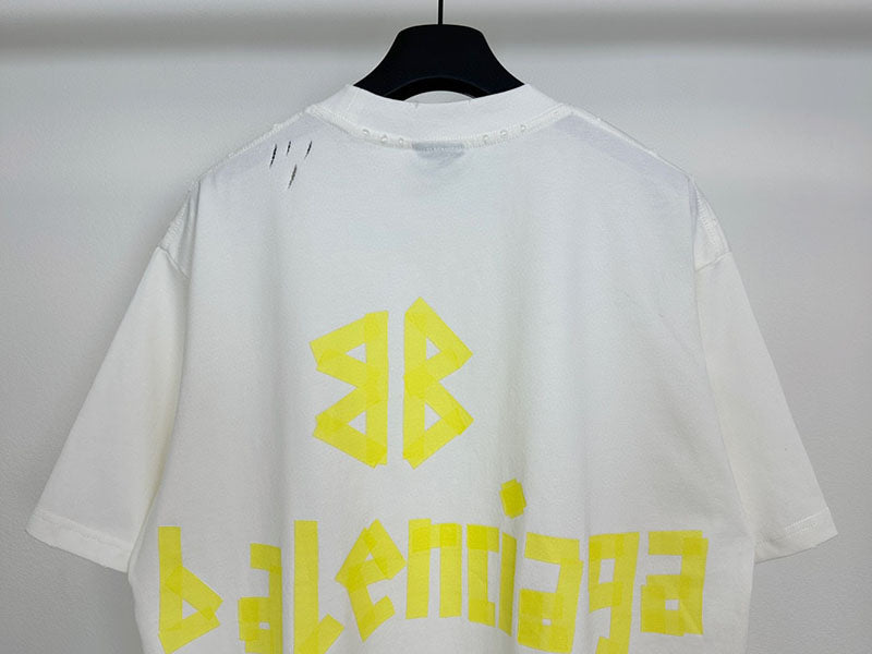 Playera Balenciaga Tape Type Blanco