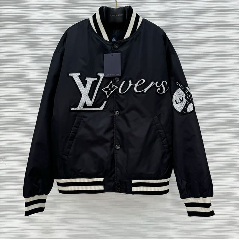 Chamarra Louis Vuitton 'LV Lovers' Nylon Crystal Baseball