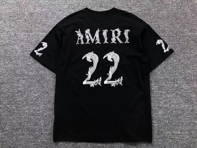 Playera Amiri 22 Logo-Print White Black