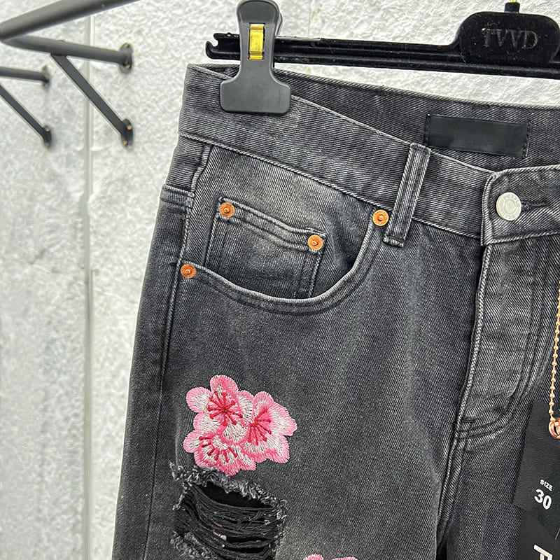 Pantalón Purple Pink Flowers Jeans