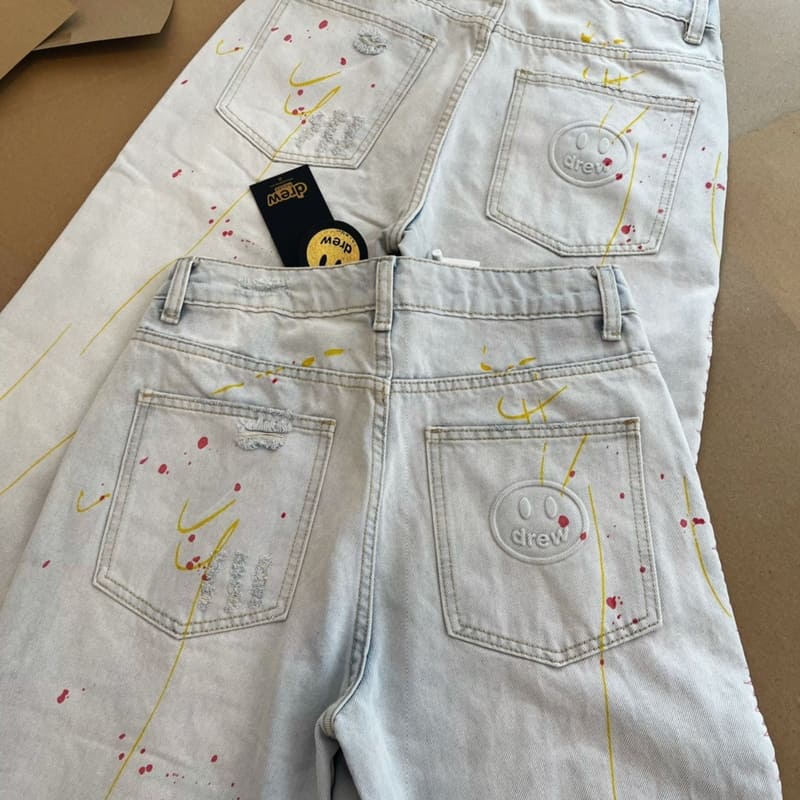 Pantalón Jeans Drew House Distressed Bear