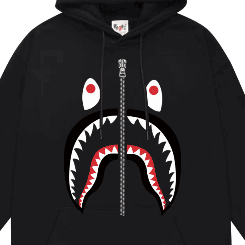 Moletom Bape Shark SS24 Negro
