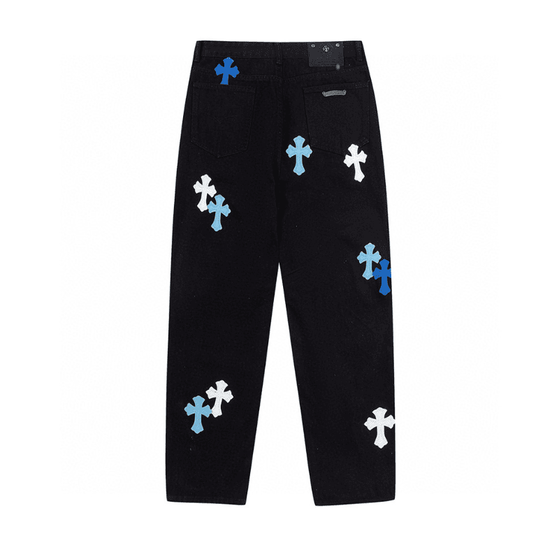 Pantalón Chrome Hearts Jeans Cross White/Blue