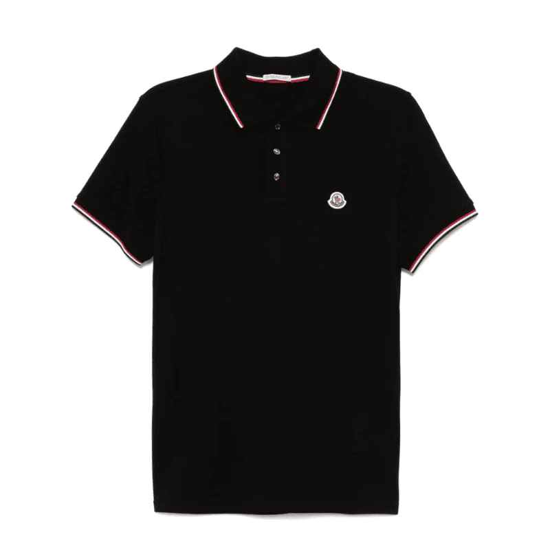 Playera Moncler Rib Polo Preta