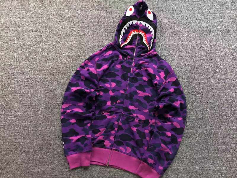 Moletom Bape Shark ABC Camo Morado