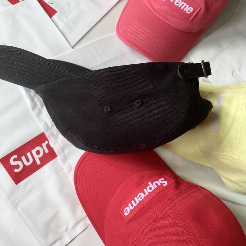 Gorra Supreme Washed Chino Twill Camp Black
